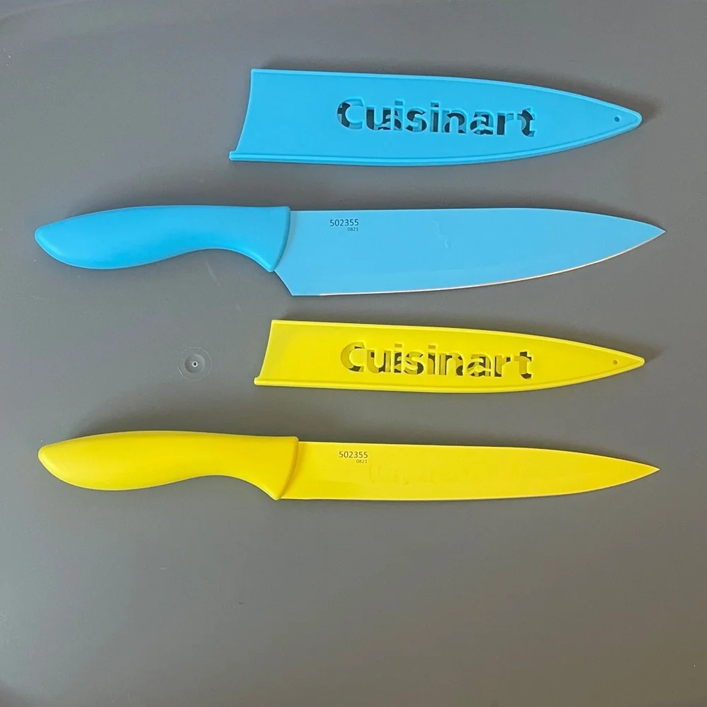 Cuisinart Vibrant Knife Duo with Covers - NEW - Set of 2